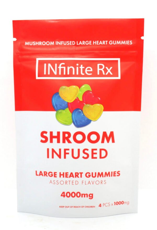 INfinite Rx Shroom Infused Large Heart Gummies Edibles (4000mg)